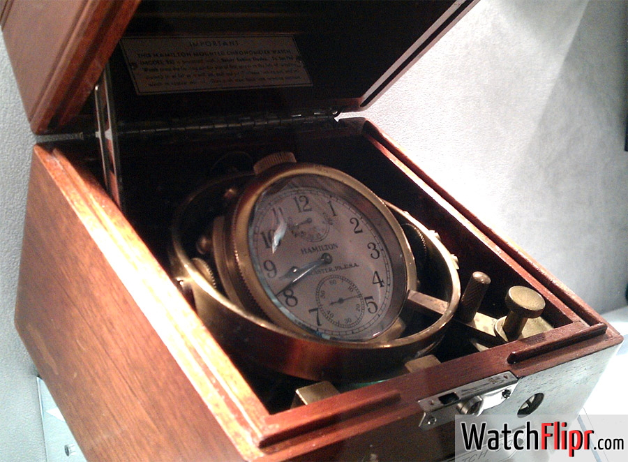 Original Antique Hamilton Lancaster Marine Chronometer Watch Box