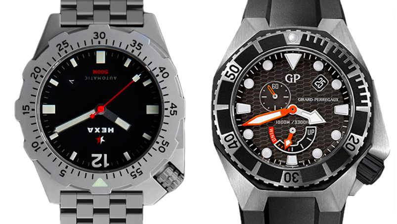 Girard-Perregaux Seahawk vs. Hexa Watches K500